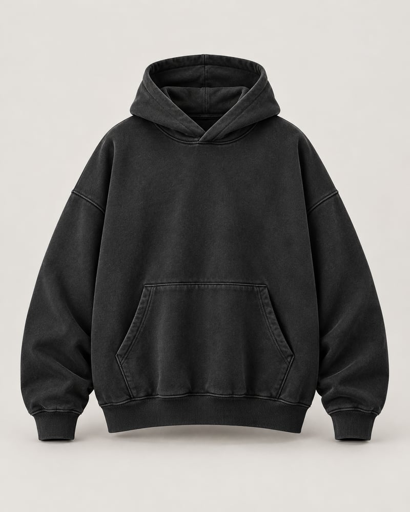 Afterhours oversized hoodie — black
